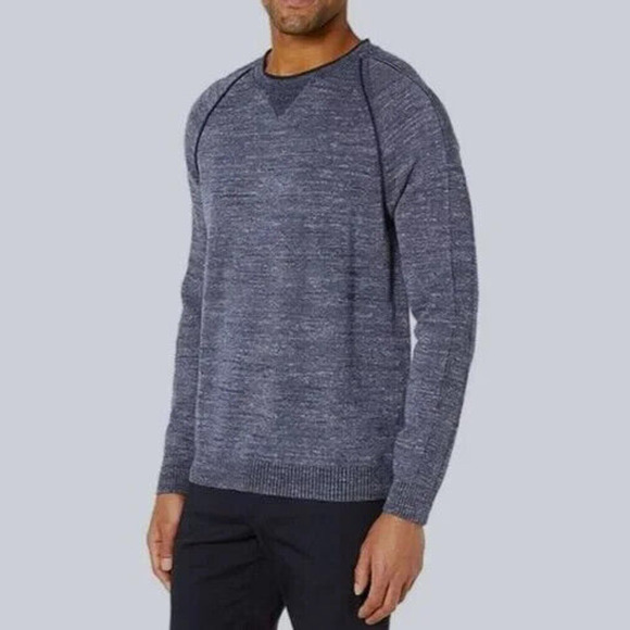 Tommy Bahama Di Sabbia Flip Reversible Sweater Crew Blue Swell Men's Size XXL - Picture 3 of 11